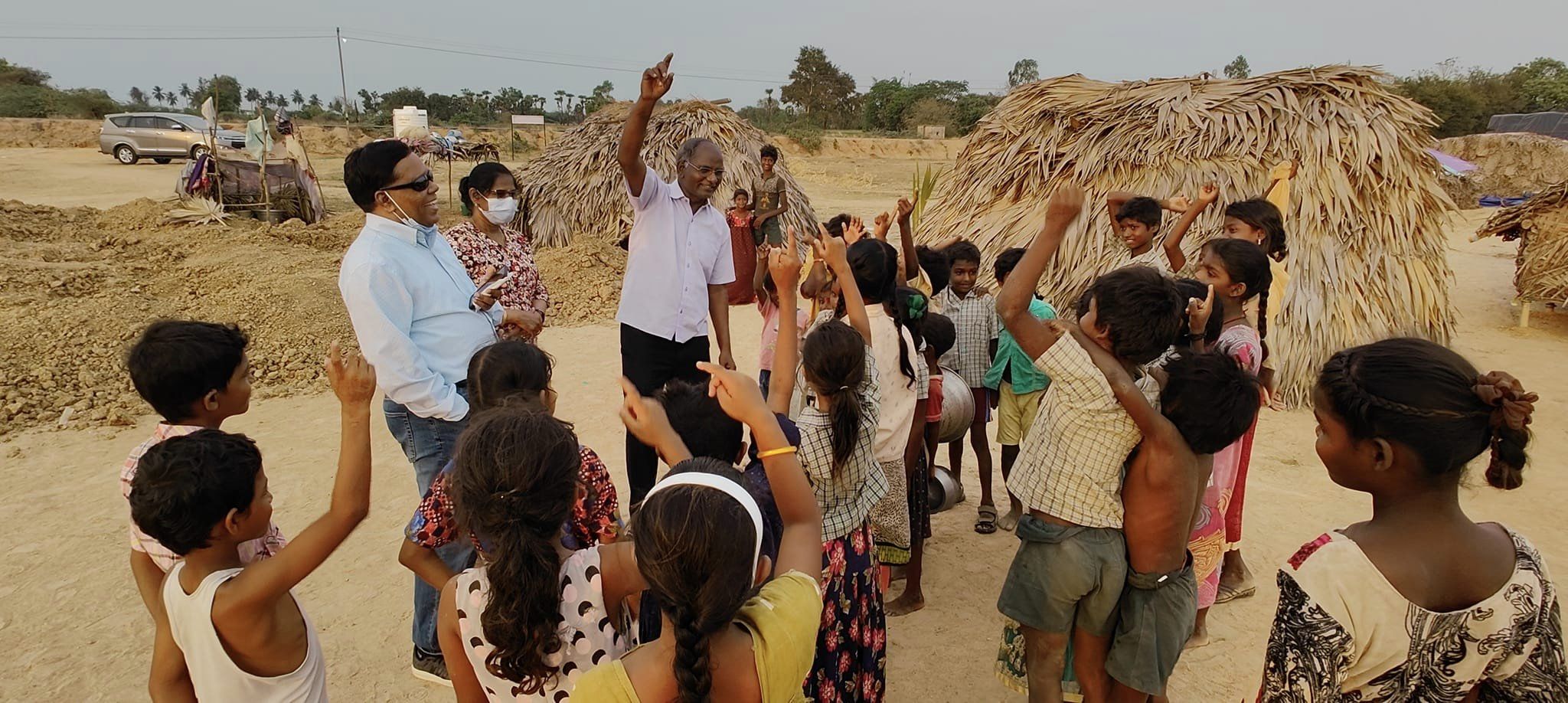Br. Nithiya interacting with Irular children