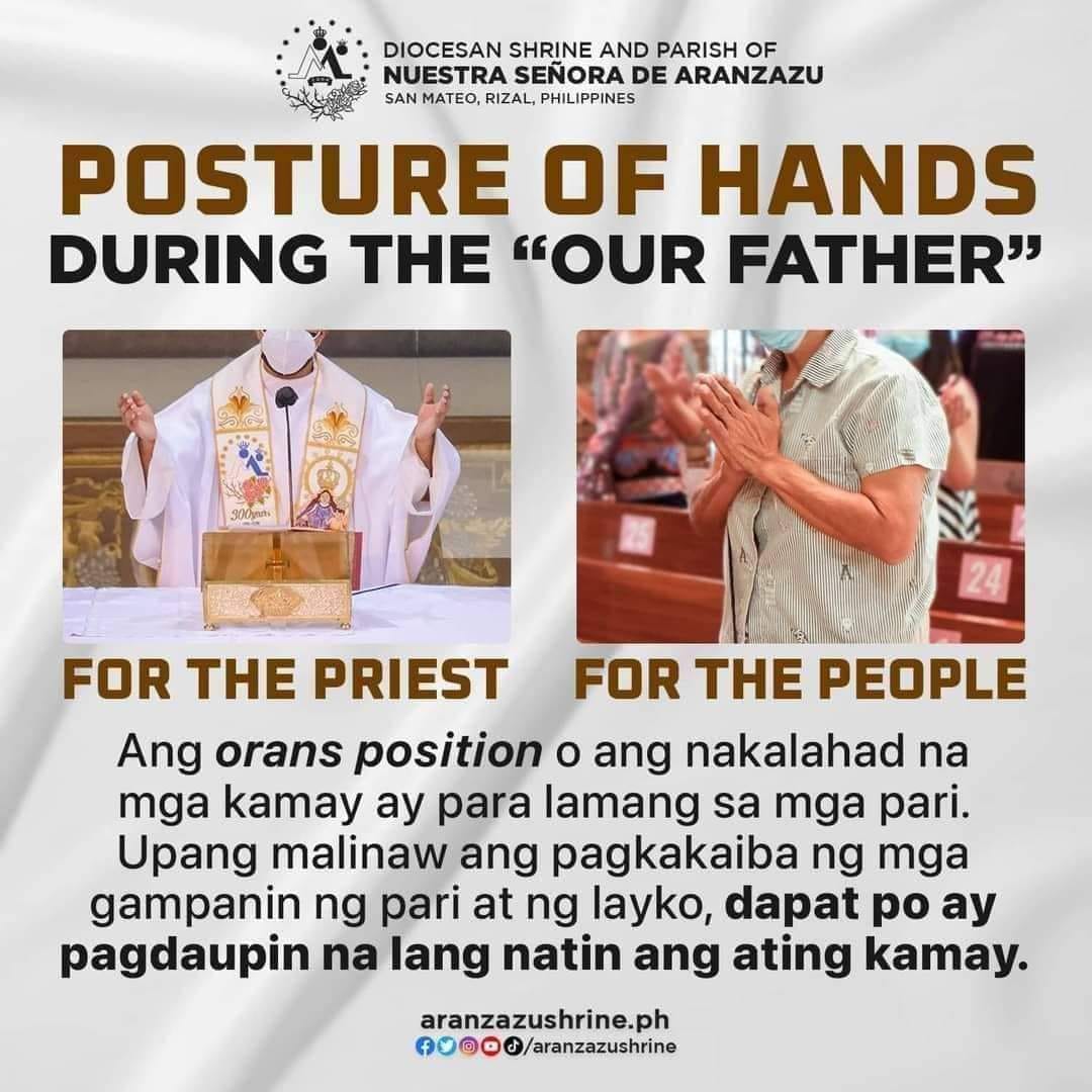 Philippines: Bishop's conference allows holding or raising hands during 'Our Father' in Mass - Vimarsana News