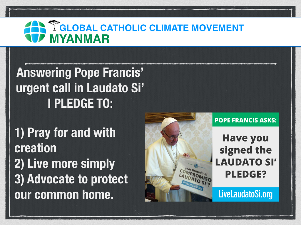 The pledge of commitment to Laudato si'