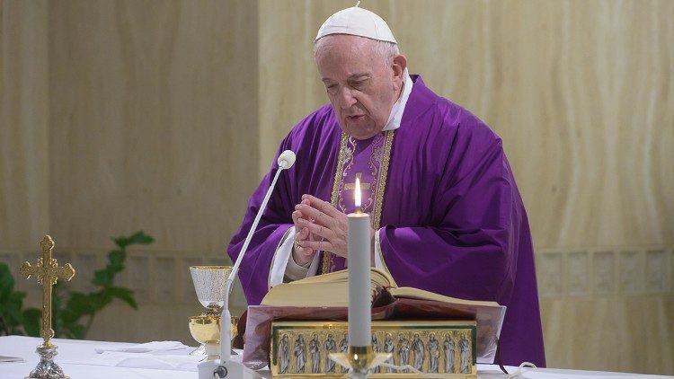 Pope Francis celebrates live-broadcast Mass