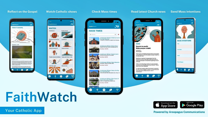 Philippines Bishops launched ‘FaithWatch,’ a New Catholic app The FaithWatch app is designed to help users find the nearest church to avail of services such as schedules of livestreamed Masses and other sacraments.
