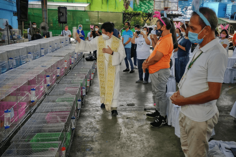Filipino Oblates missionary priest breeds rabbits to feed poor in his parish An Oblates missionary priest in the Philippines has been breeding rabbits for a year now to feed the poor in his parish in the outskirts of the Philippine capital.
