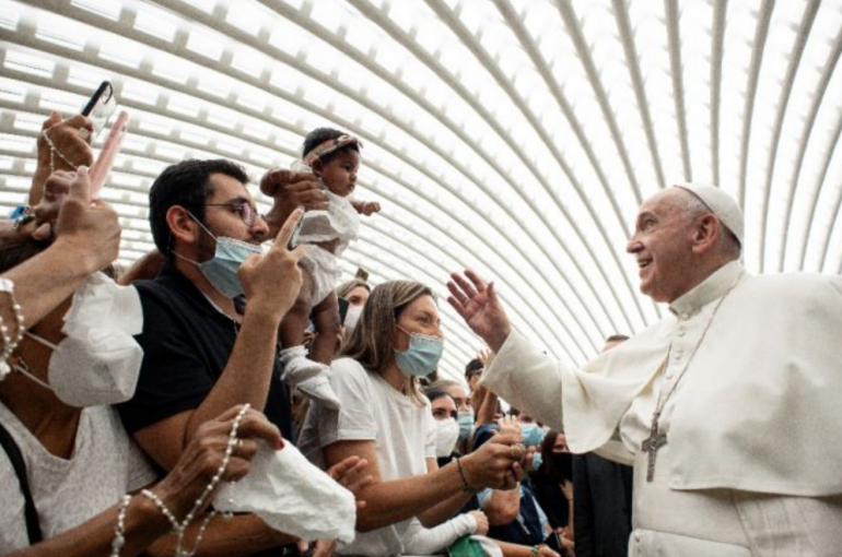 Pope Francis: Pray that ‘every baptized person may be engaged in evangelization’ Pope Francis is inviting Catholics around the world to pray in October that “every baptized person may be engaged in evangelization.”