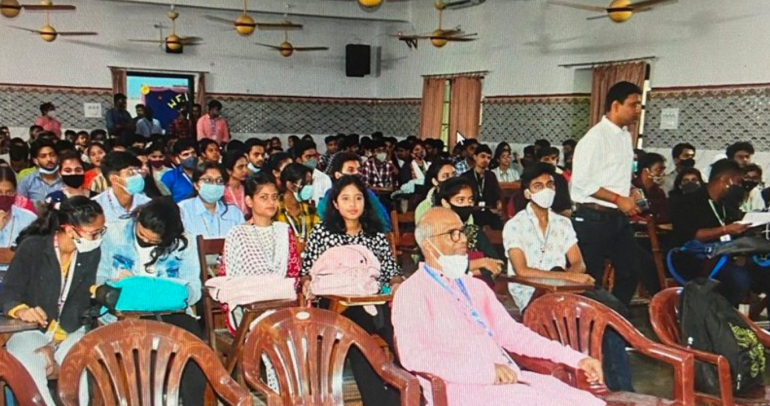 Swami Sachidananda Bharathi, a peace activist, has urged students to work for an India free of hunger, caste discrimination and corruption by overcoming the evil of selfishness and greed.