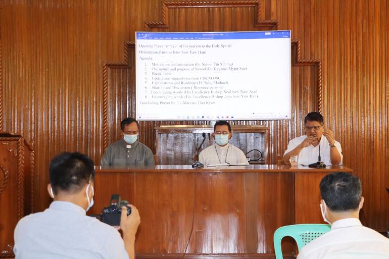 Located in the war-like zone, Myanmar’s Hpa An diocese gears to prepare for the Synod of Bishops in Rome in 2023. The faithful are scattered in jungles because of the military coup since February 1, 2021. 