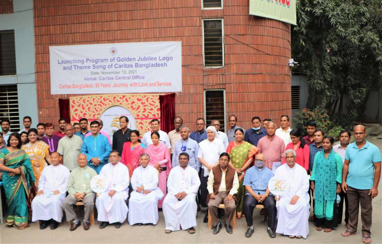 Caritas Bangladesh marks golden jubilee releasing a theme song Caritas Bangladesh, the social action arm of the Catholic Church, celebrated 50-year journey with love and service by officially launching the theme song and the unveiling of the logo on November 12.