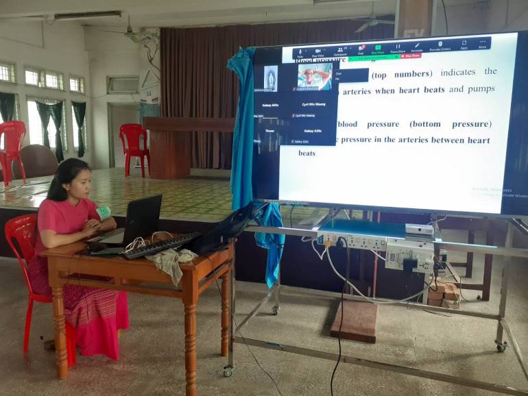 Myanmar' Pathein diocese organized a webinar on health care awareness for priests in the Ayeyarwaddy Region on November 13. Doctor Nant Thin Thiri Mon led the webinar with a theme, "Diabetes and hypertension."