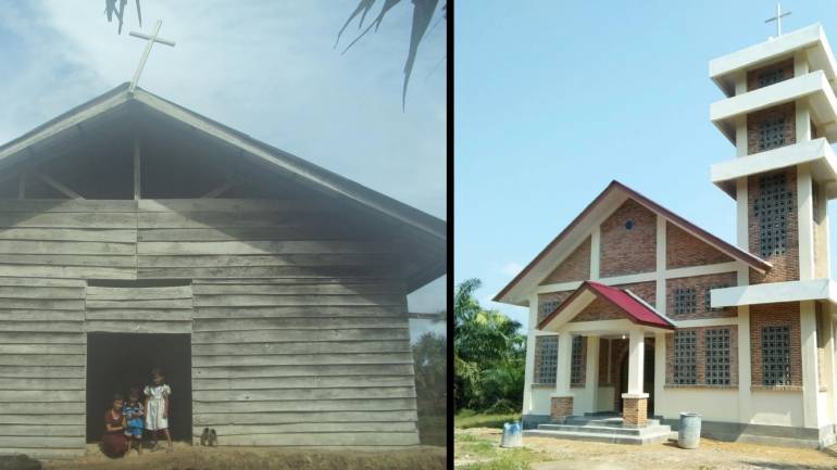 Catholic youth build 156 churches in Indonesia An Indonesian Catholic youth has built 156 churches in 27 dioceses.