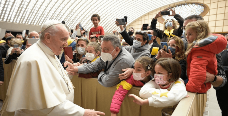 Pope praises group helping married couples overcome crisis On Saturday morning, Pope Francis met with members of the Retrouvaille association, a worldwide group that helps married couples in crisis find ways to address the root problems in their relationships and move towards healing and renewal. The Pope expressed his gratitude for their commitment and encouraged them to persevere in this important outreach.