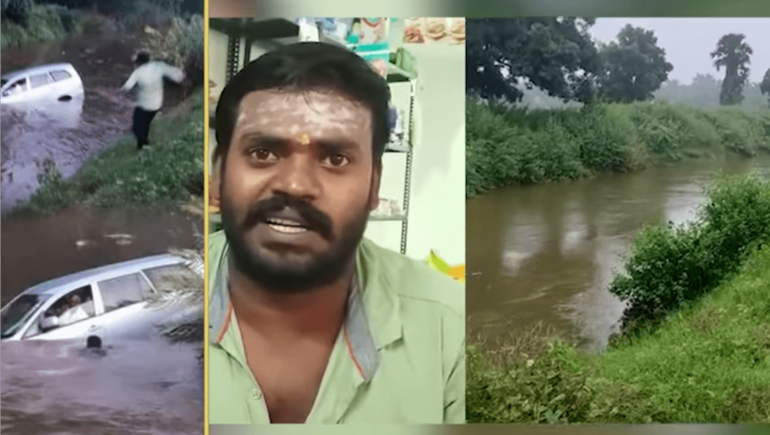 Cab Driver rescued five people locked inside a car drowning in floodwater. A young man, Muthukrishnan has been receiving accolades for the humanitarian work done during the recent floods in the South Indian state of Tamil Nadu.