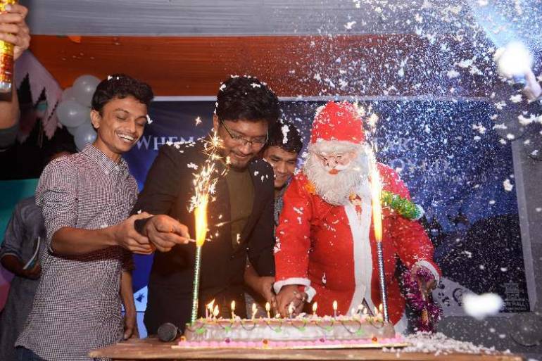 Christian students hold a pre-Christmas party at a hostel in Bangladesh's capital Dhaka Christian students hold a pre-Christmas party at a hostel in Bangladesh's capital Dhaka