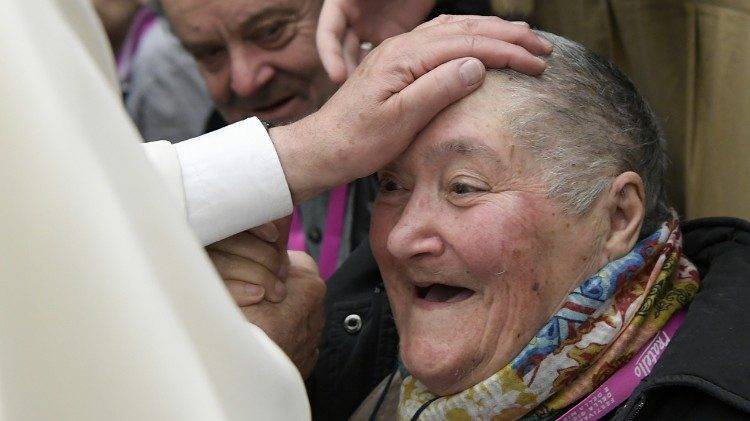 Pope Francis and a grandmother Pope Francis and a grandmother