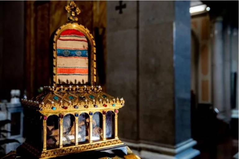 The relic of the holy cloak of St. Joseph