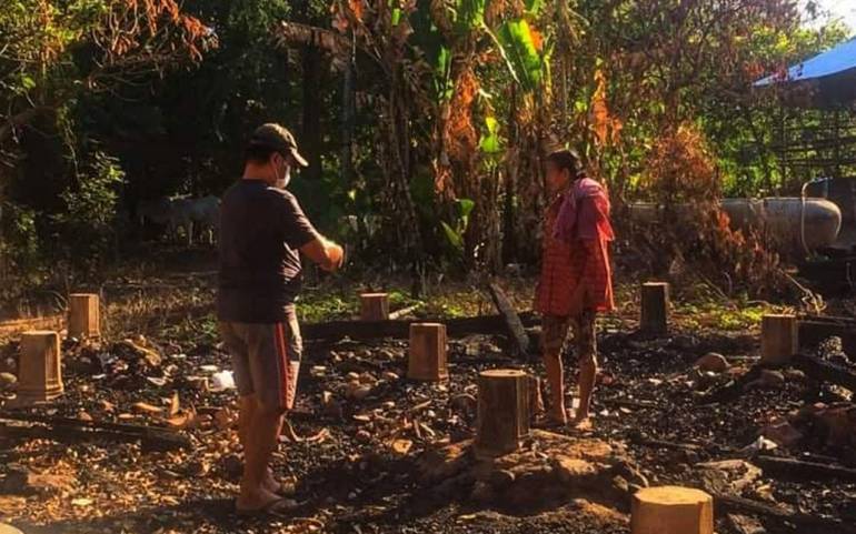 In Cambodia, a Catholic layman raised USD 1,170 to build a new house for a poor old lady whose home was burnt on December 15.