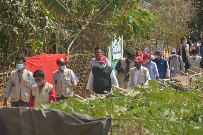 Caritas Internationalis Secretary General Dr. Aloysius John on February 22 visited Rohingya refugees in Bangladesh.