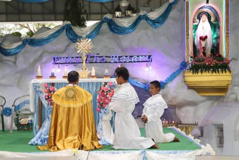 A Catholic bishop in Myanmar told the faithful to take refuge in Mother Mary's devotion.
