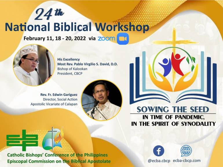 The Episcopal Commission on the Biblical Apostolate (ECBA) of the Catholic Bishops' Conference of the Philippines (CBCP) will hold the 24th bi-annual national Biblical workshop in February.