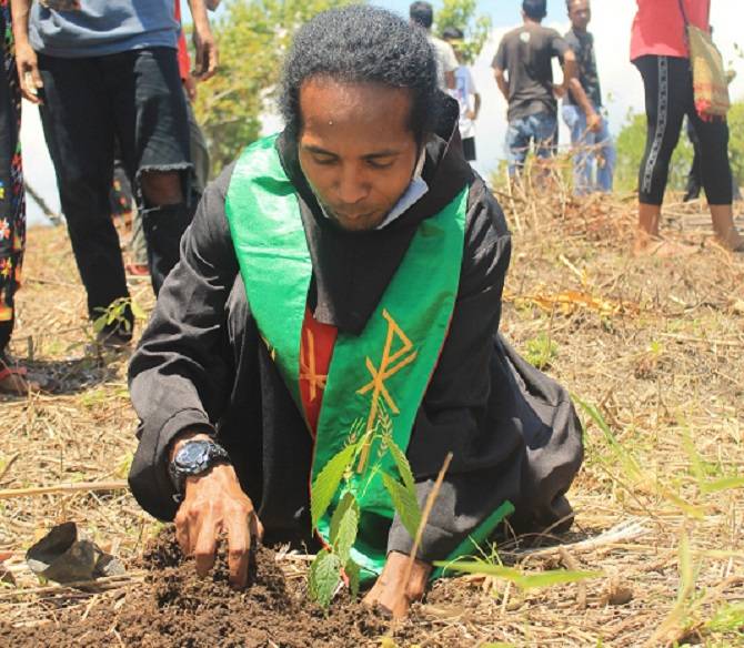 Father Wilibrodus Andreas Bisa, OFM, pioneered and implemented pastoral ecopedagogy in his parish ministries at St. Francis of Assisi Church in Tentang, Flores, Indonesia. 