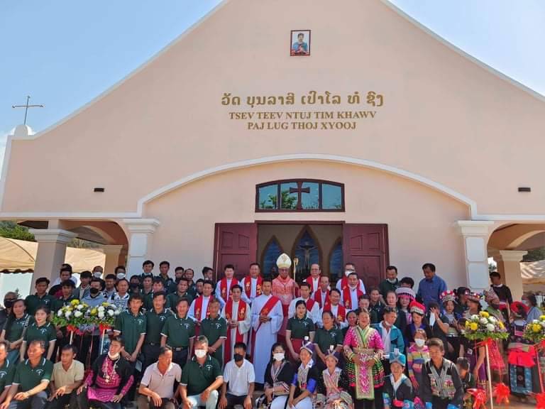 First Hmong Catholic church consecrated in Laos A small Hmong community builds its first Catholic Hmong church in Nam Yam village in Laos with the help of the Hmong diaspora. The church belongs to the Vientiane diocese in Laos.