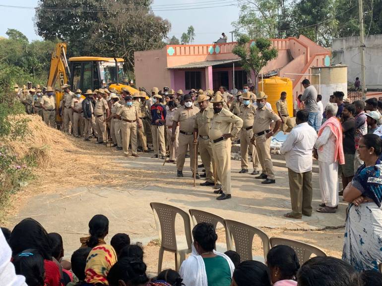 Indian local government demolish 20- foot Jesus Statue in Karnataka Authorities of the district of Kolar in Karnataka gave orders to demolish a statue of Jesus erected 18 years ago.