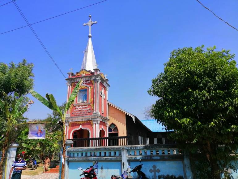 Bishop visits a remote sub-parish in over 100 years Myanmar Catholics in Nyaung Lan Gone village were overjoyed with the visit of Bishop Noel Saw Naw Aye, the Auxiliary Bishop of Yangon on February 20. It was a historical day for the Catholics of the sub-parish to see a bishop for the first time after about a hundred years.