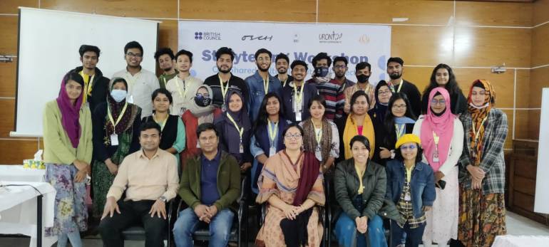 Storytelling workshops bring different faiths together in Bangladesh Bangladesh’s Rajshahi city organized a two-day storytelling workshop for young potential media aspirants of different faith backgrounds at Hotel Mukta International, Rajshahi on February 11-12.