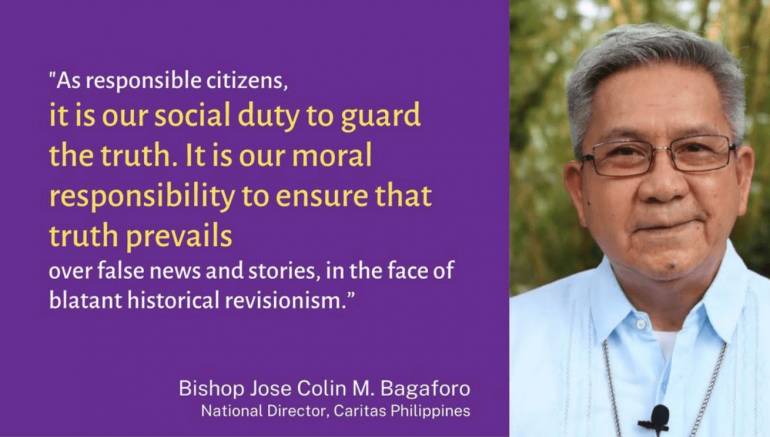Caritas Philippines urges Filipinos to be critical consumers of information Caritas Philippines, the social action arm of the Catholic Bishops’ Conference of the Philippines (CBCP) urged the Filipino public to be more critical about the information received especially through social media and to ensure its veracity.