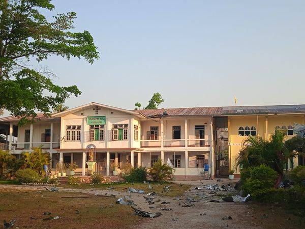 Church and other religious buildings in Demoso township in the Karenni State of Myanmar were bombed by regime fighter jets on March 8.