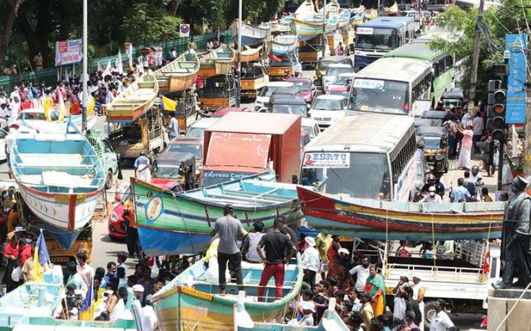 Fishermen Protest in Kerala