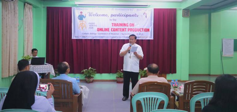 Cardinal Bo speaking RVA trainees