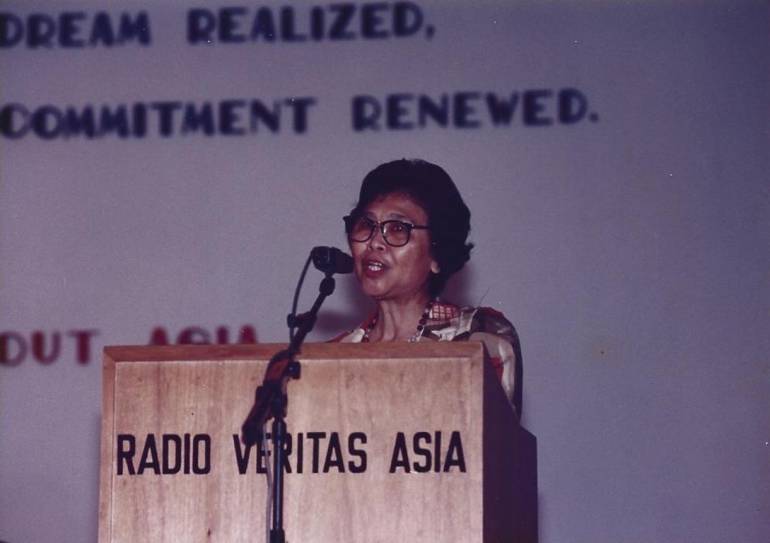 Ms Erlinda So during the celebration of RVA Silver Jubilee at the RVA Auditorium