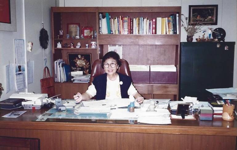 Ms. Erlinda So at her office as a General Manager of RVA