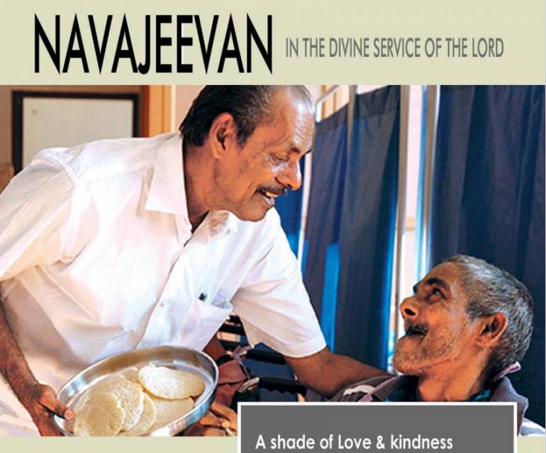 P U Thomas with an inmate of Navjeevan Trust