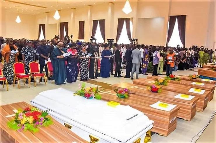 Funeral for victims of June 5 Ondo Catholic Church Massacre