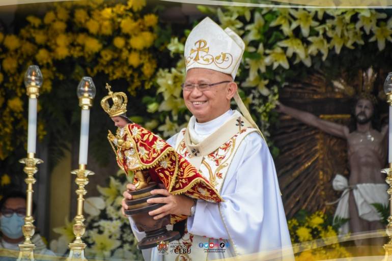 Archbishop Jose Palma during the Feast of the Sto Niño