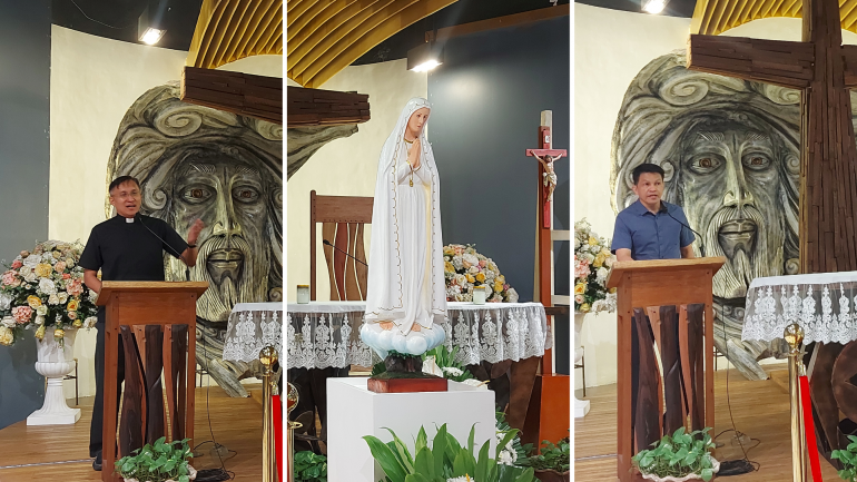Fr. Victor Sadaya, CMF and Fr. Roy Bellen led the blessing of the image