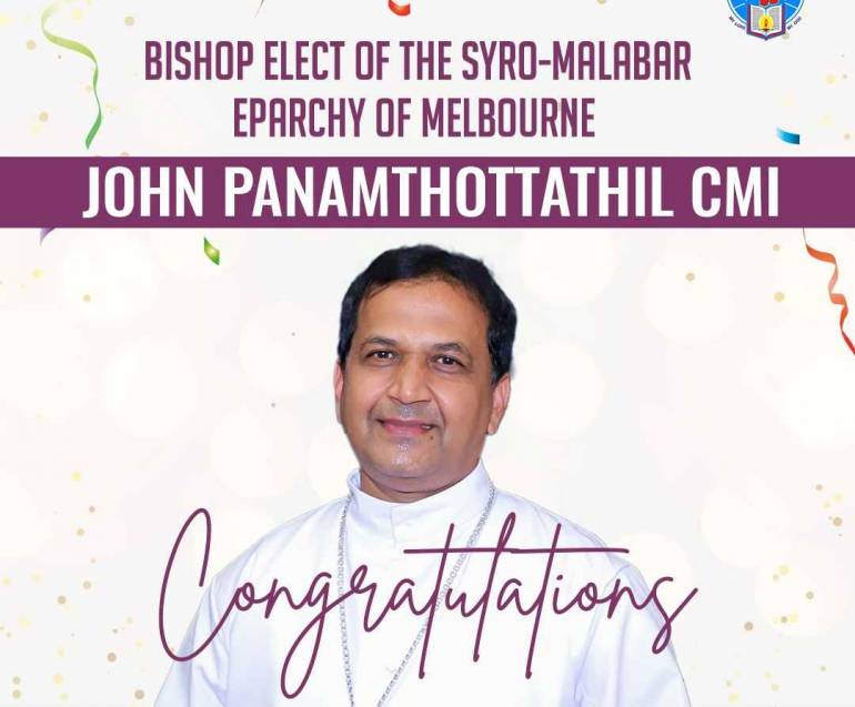 John Panamthottathil CMI Bishop-elect of Melbourne