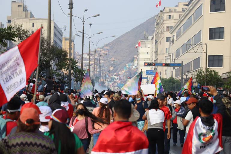 Protesters Lima Dec 2022