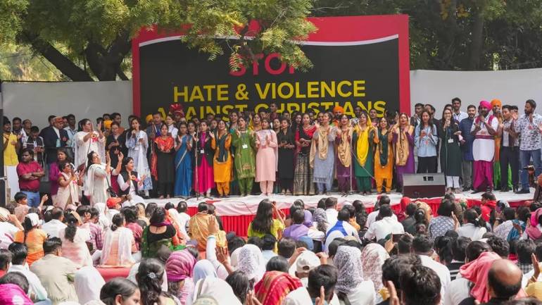 Christians Protest in Dehi