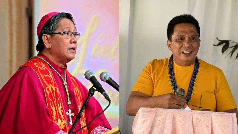 Bishop Julito Cortes and Governor Roel Degamo of Negros Oriental