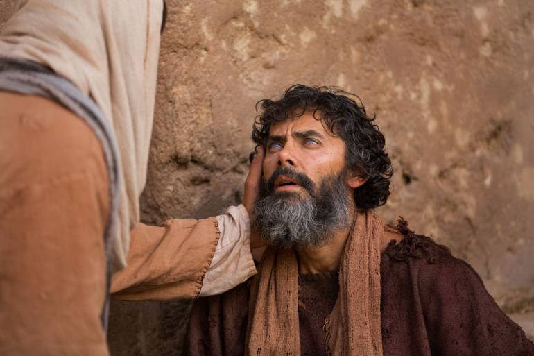 Jesus healing the blind man