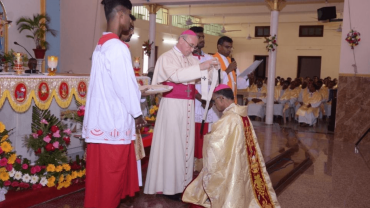 Archbishop Girelli, Apostolic Nuncio to India and Nepal, conferred the Pallium on the Metropolitan Archbishop Sebastian Kallupura of Patna, at the St. Joseph's pro-Cathedral on October 23.  Earlier on October 15, the papal delegate conferred the Pallium on newly appointed Archbishop Victor Lyngdoh of Shillong at Mary Help of Christians Cathedral, Laitumkhrah, Shillong in Northeast India.