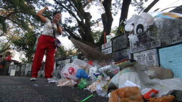 The EcoWaste Coalition enjoins everyone "to leave nothing but flowers and prayers in the cemeteries"