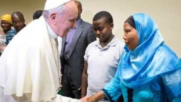 Pope Francis has said that refugees forced to flee their homes often end up in a “desert of humanity.”