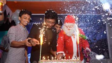 Christian students hold a pre-Christmas party at a hostel in Bangladesh's capital Dhaka