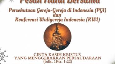 The Indonesian Church leaders have issued a Christmas message 2021 that reiterates to promote Christ's love and compassion.