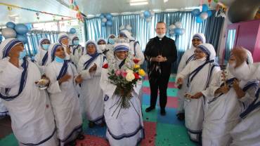 Bishop Olivier Schmitthaeusler of Phnom Penh commended Catholic nuns serving Cambodian people for over twenty years and offered a blessing to “live more years like turtle.”