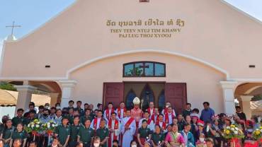 A small Hmong community builds its first Catholic Hmong church in Nam Yam village in Laos with the help of the Hmong diaspora. The church belongs to the Vientiane diocese in Laos.