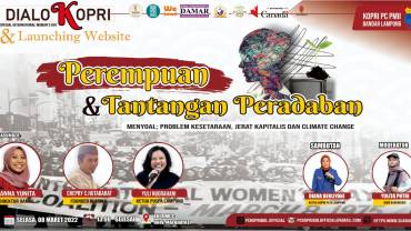 On March 8, 2022, the Indonesian Women's Islamic Student Movement Corps (KOPRI) held a dialogue titled "Women and the Challenge of Civilization" to commemorate International Women's Day (IWD) in Bandar Lampung, Indonesia. 