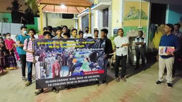 Christ the King Parish organized a walking pilgrimage to St. Germaine’s Church in Madurai archdiocese, Tamil Nadu, South India, on February 13.